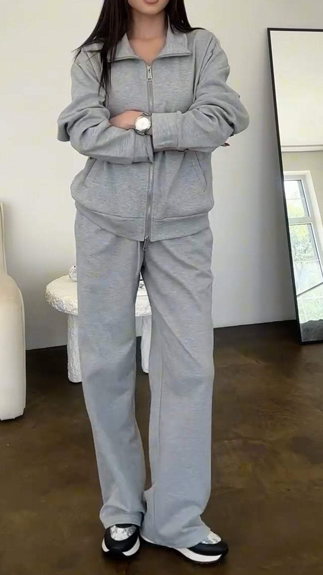 GiorgioSantini Rits Sweatshirt Tweedelige Set