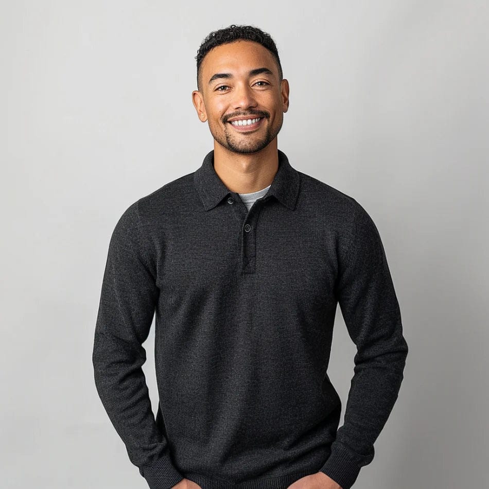 Lorenzo – Gebreide Polo Trui voor Heren