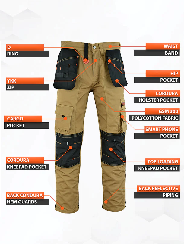 SwiftSoles™ Heavy-duty werkbroek met cargoholster voor heren