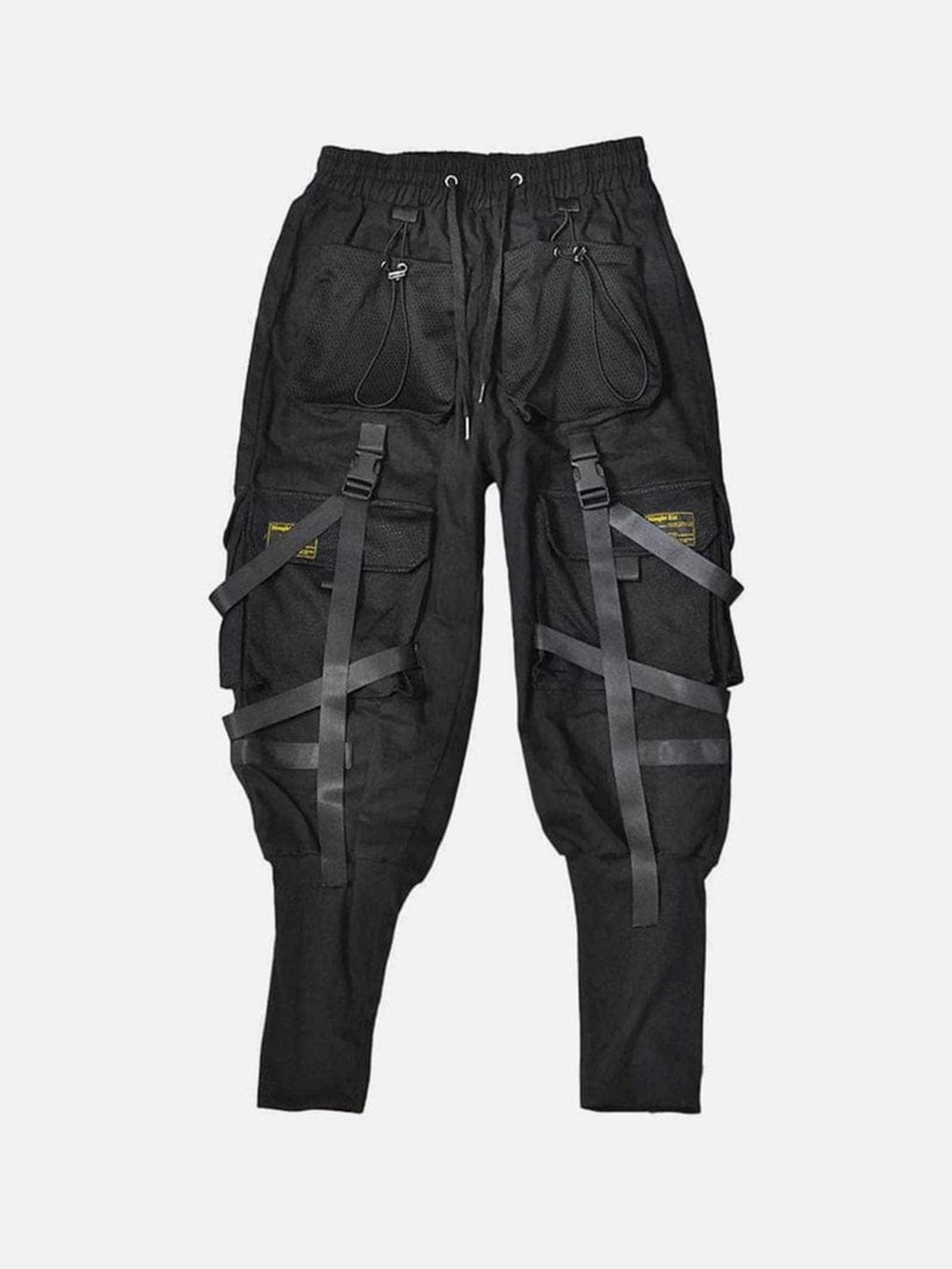 SofiaNera™️ Webbing Donker Zwart Broek