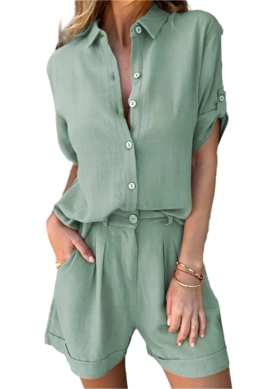 Chiara – Comfortabele Dames Blouse & Broek Set