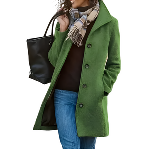 Modella – Lange Casual Damesjas in Grijs, Groen en Khaki