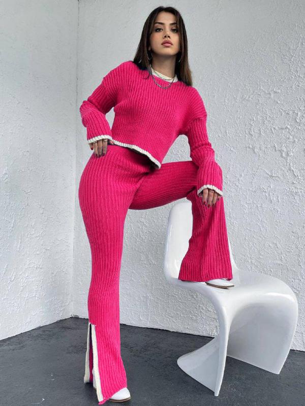 Sartoria™️ Randversierde jas & Casual broek Tweedelige sets