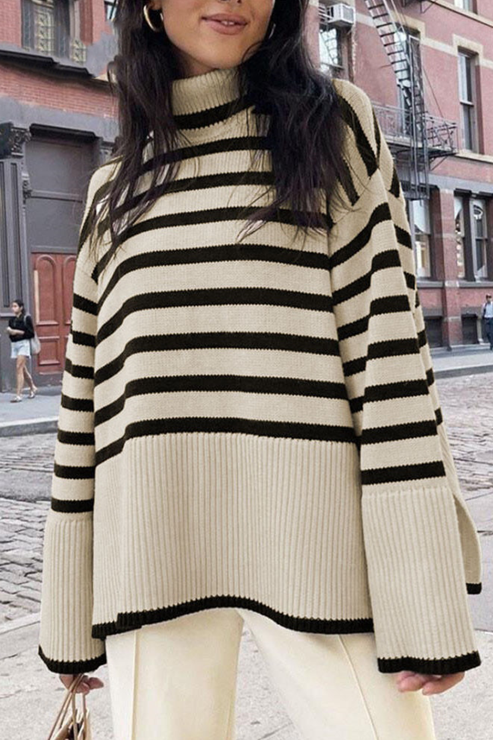 LucaVelluto™ Trui met handtekening en streep