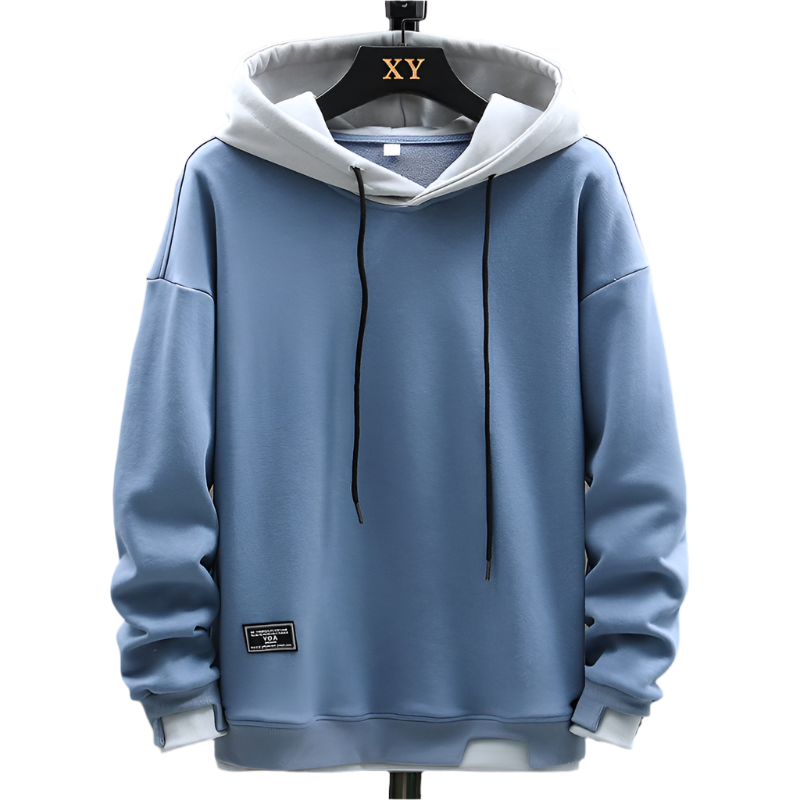 Lorenzo – Tweekleurige Heren Hoodie van Katoen