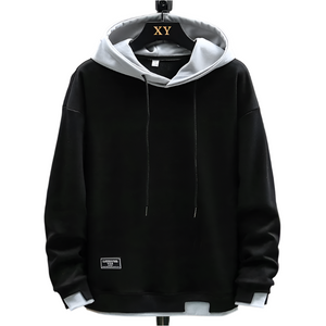 Lorenzo – Tweekleurige Heren Hoodie van Katoen