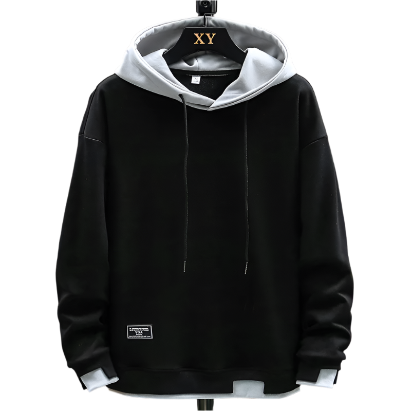 Lorenzo – Tweekleurige Heren Hoodie van Katoen