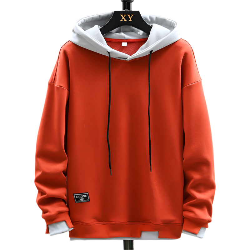 Lorenzo – Tweekleurige Heren Hoodie van Katoen