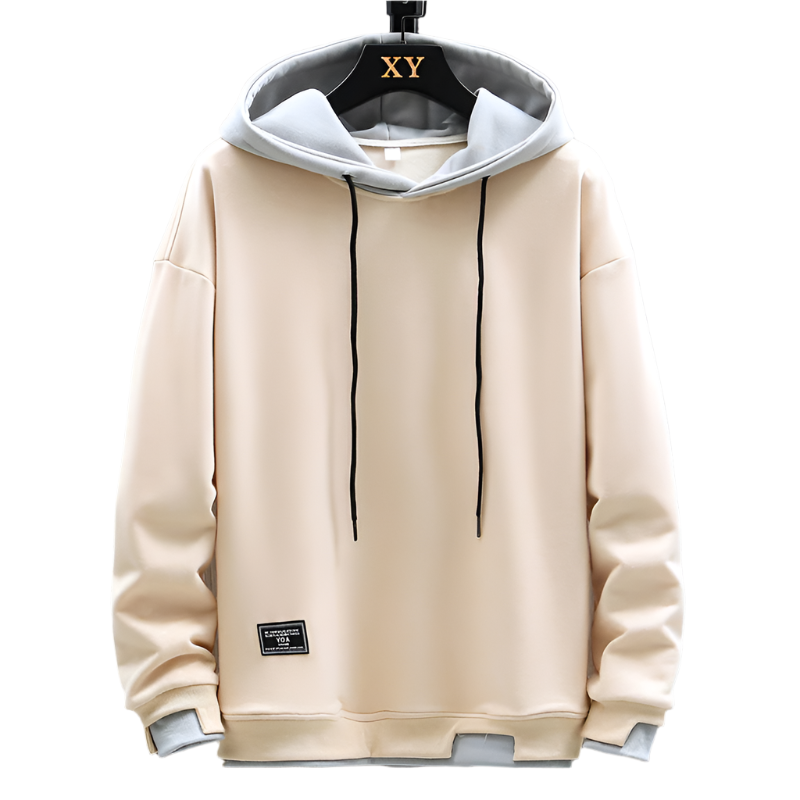 Lorenzo – Tweekleurige Heren Hoodie van Katoen