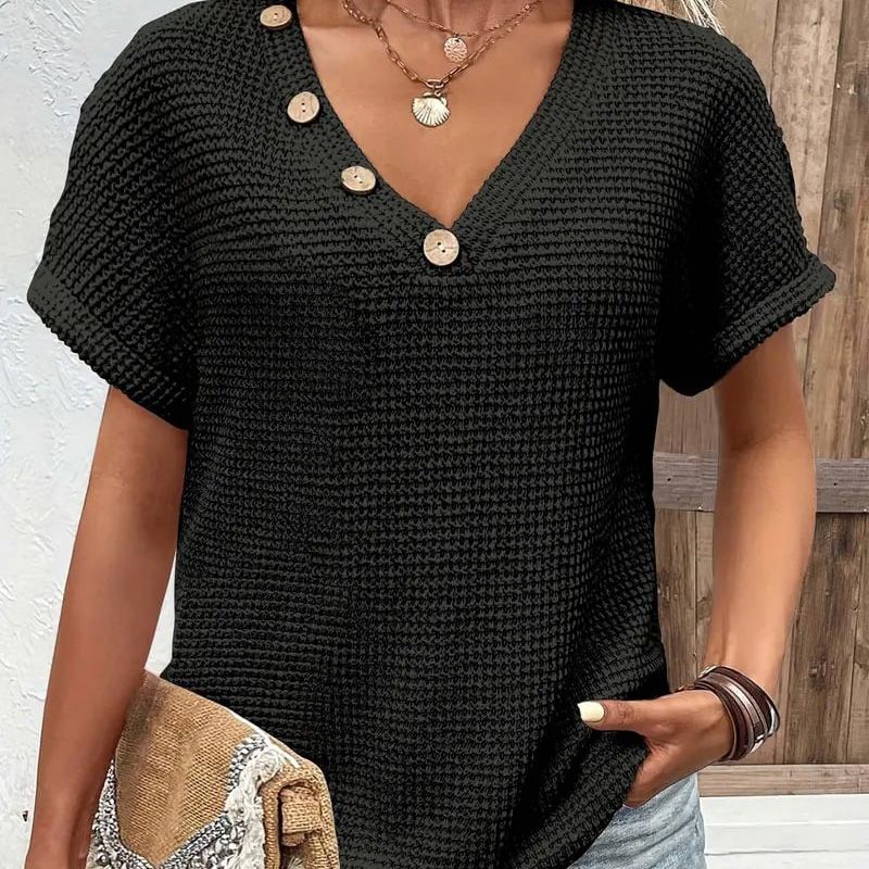 CozyChic™ Top met korte mouwen