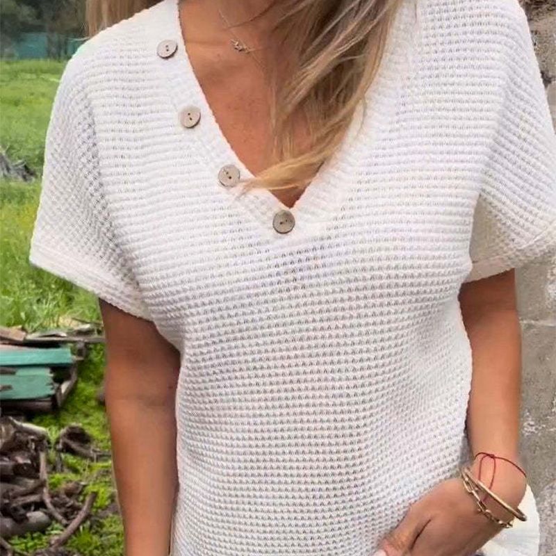 CozyChic™ Top met korte mouwen