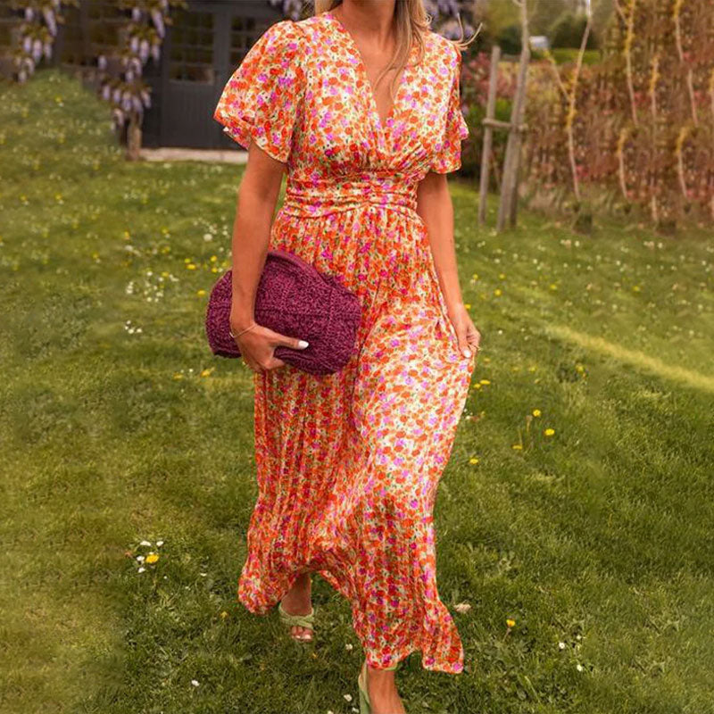 Chiara – V-hals Zomerjurk voor Dames met Luchtige Pasvorm