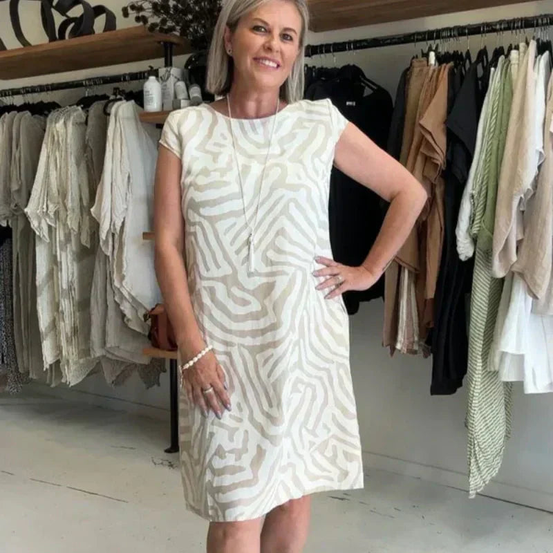 GiulianaVelluto Boho Vintage Casual Print Jurk