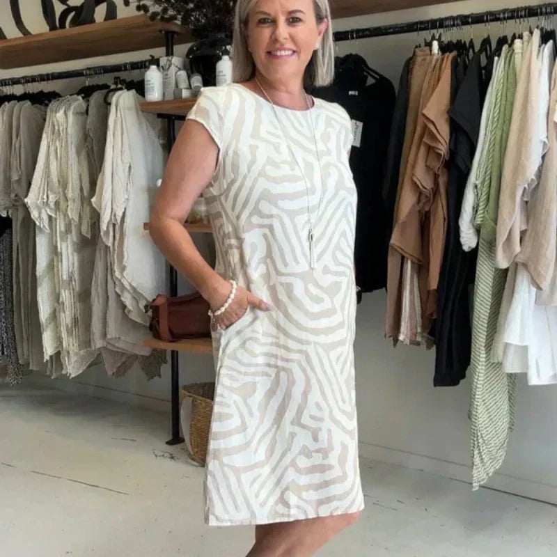 GiulianaVelluto Boho Vintage Casual Print Jurk