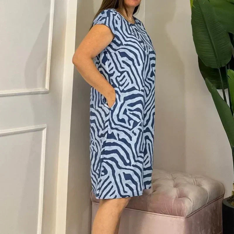 GiulianaVelluto Boho Vintage Casual Print Jurk