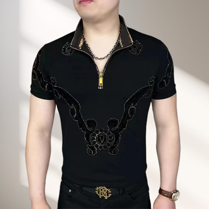 SilviaRinaldi Bergkristal Bedrukte Top Voor Mannen