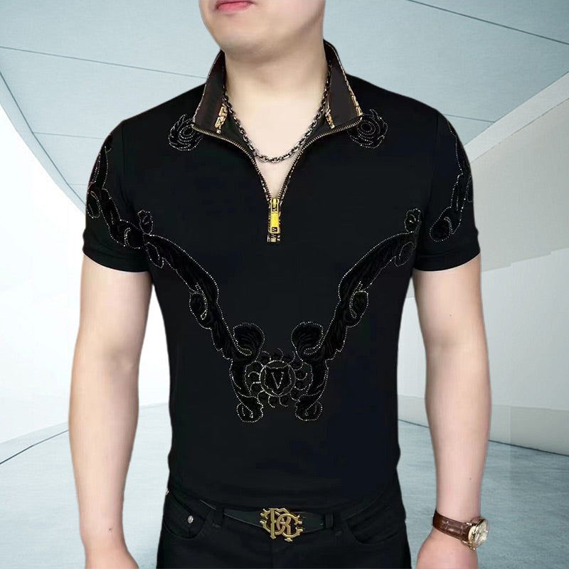 SilviaRinaldi Bergkristal Bedrukte Top Voor Mannen