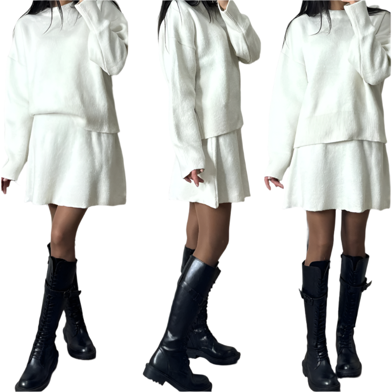 Sofia – Comfortabele Dames Sweater en Rok Set