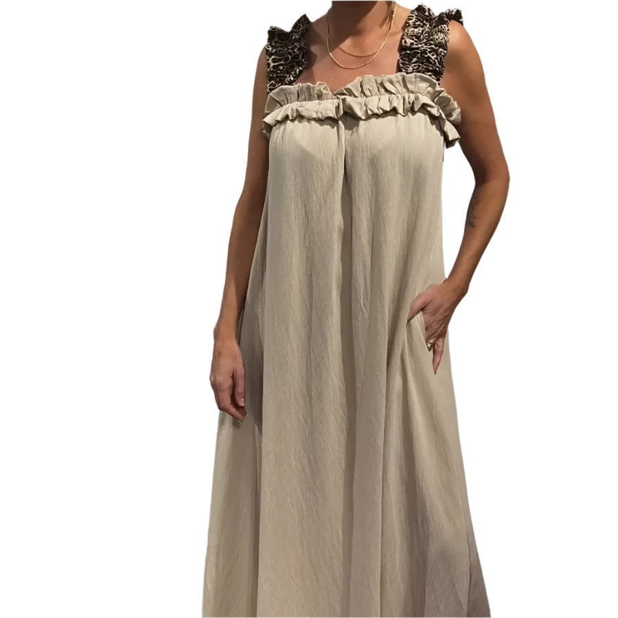 Isabella – Ademend Mouwloos Jurkje met Zakken voor Dames