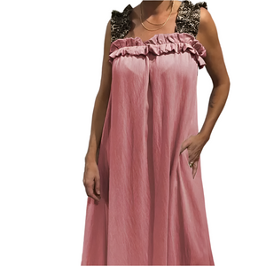 Isabella – Ademend Mouwloos Jurkje met Zakken voor Dames