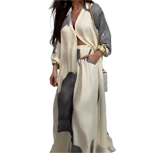 Isabella – Comfortabele Dames Blouse & Broek Set met Striksluiting