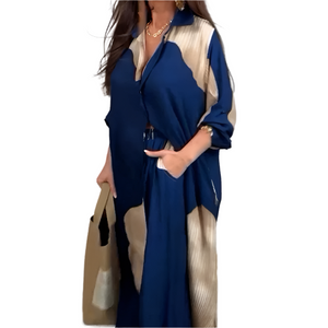 Isabella – Comfortabele Dames Blouse & Broek Set met Striksluiting