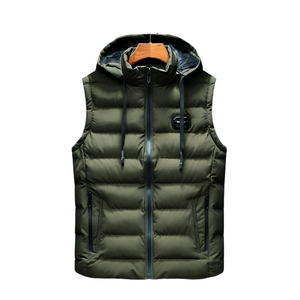 Lorenzo – Gevoerde Heren Bodywarmer met Capuchon