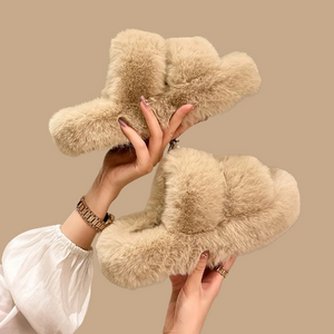 Lombardi™ Fluffy plateaupantoffels