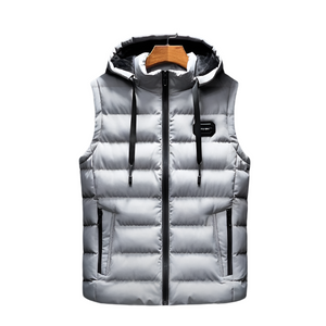 Lorenzo – Gevoerde Heren Bodywarmer met Capuchon