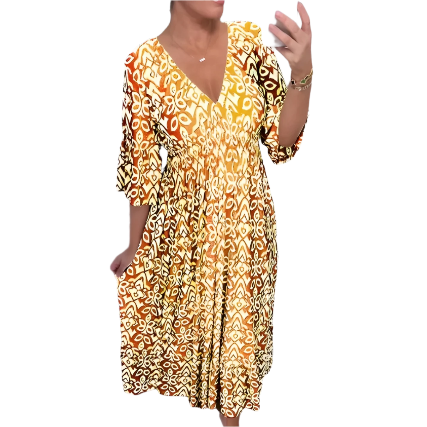 Isabella – Luchtige V-Hals Zomerjurk voor Dames