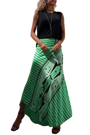 Serena – Vloeiende Dames Rok met Hoge Taille en Print