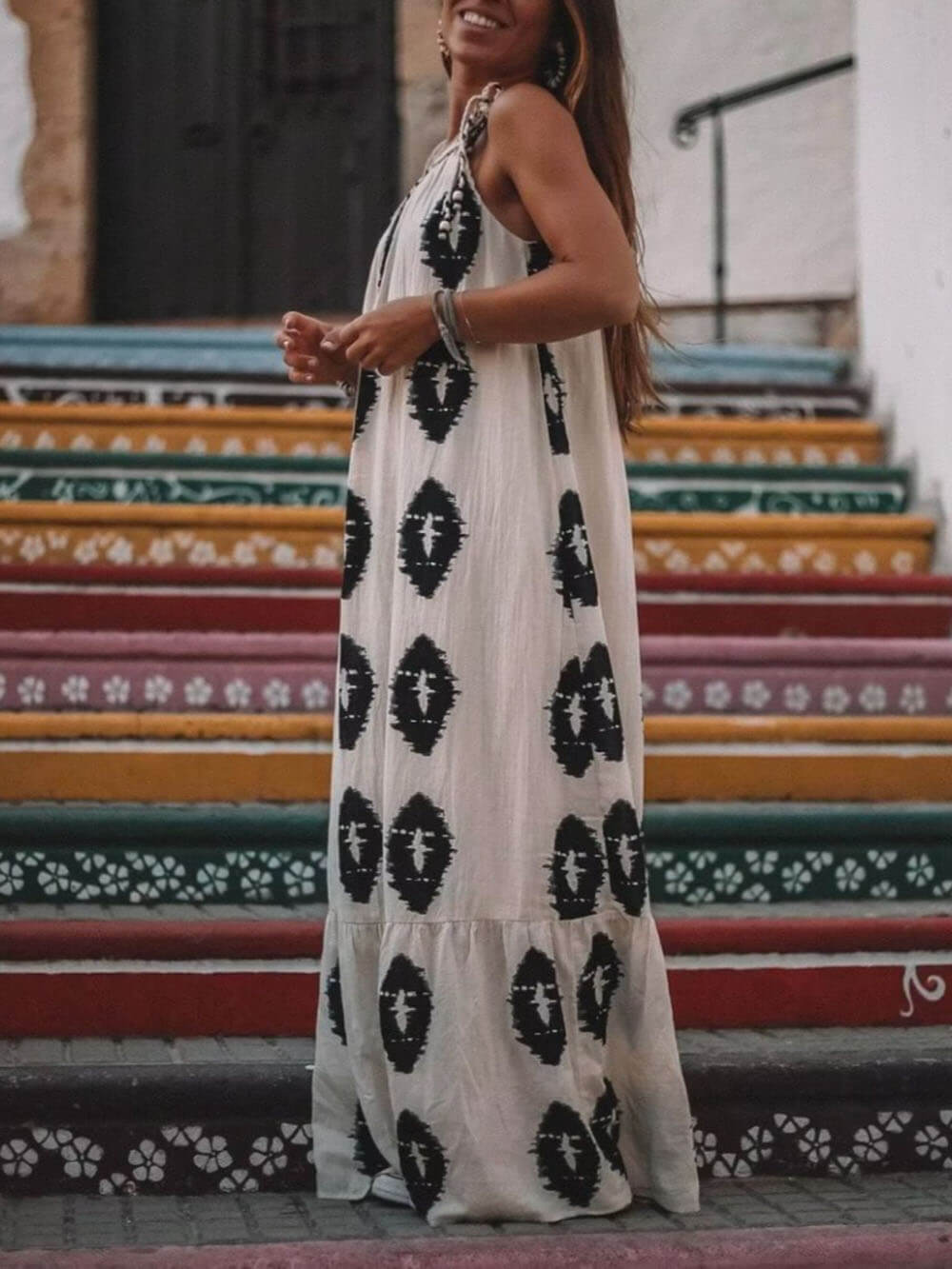 Russo Eclips Halter Maxi Jurk