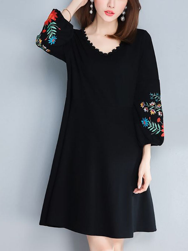 LiviaVoss Ronde Hals Midi Jurk Voor Dames