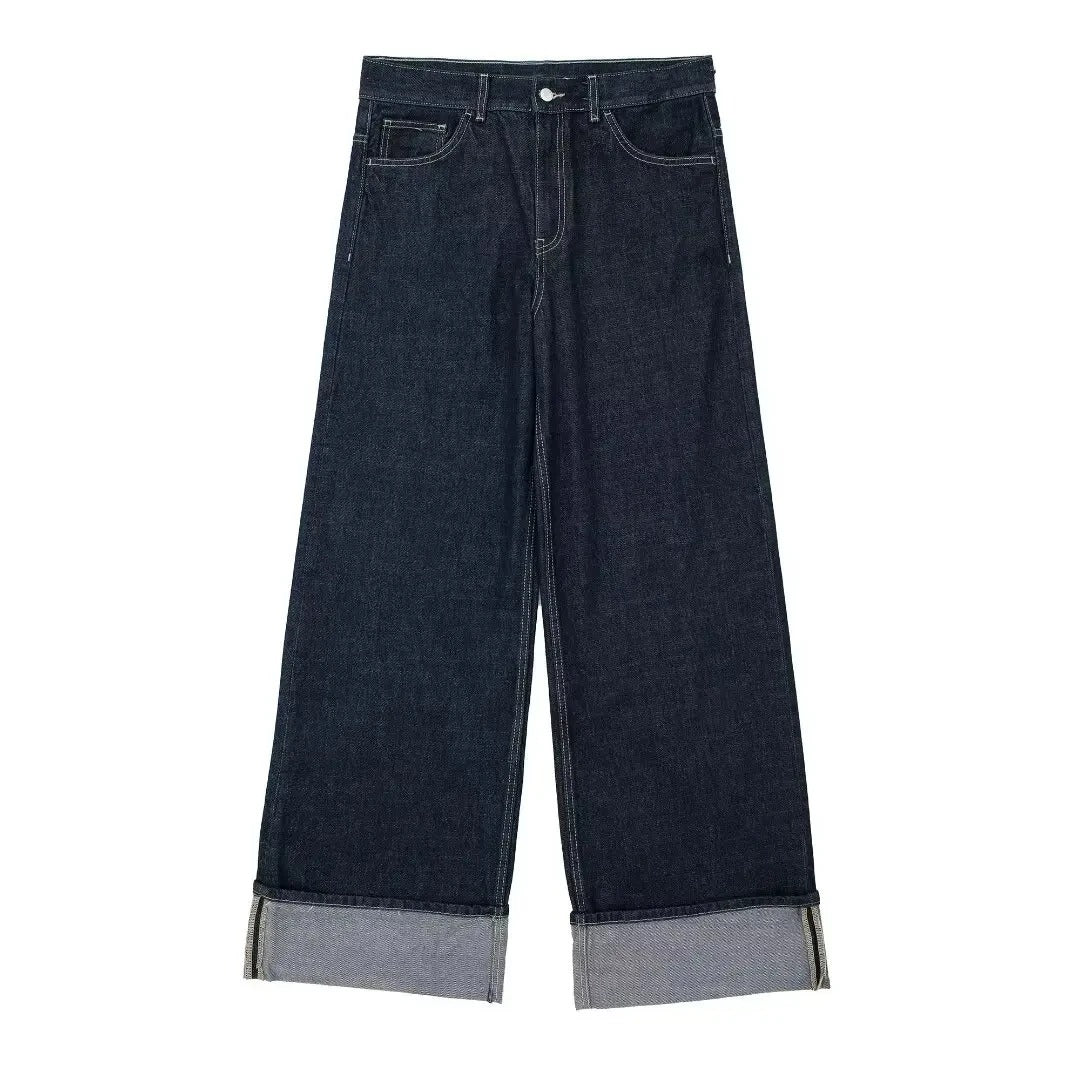 Sofia – Dames Denim Set met Cropped Jacket & Wide-Leg Jeans