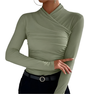 Lunavia – Dames Longsleeve Top met Kruishals
