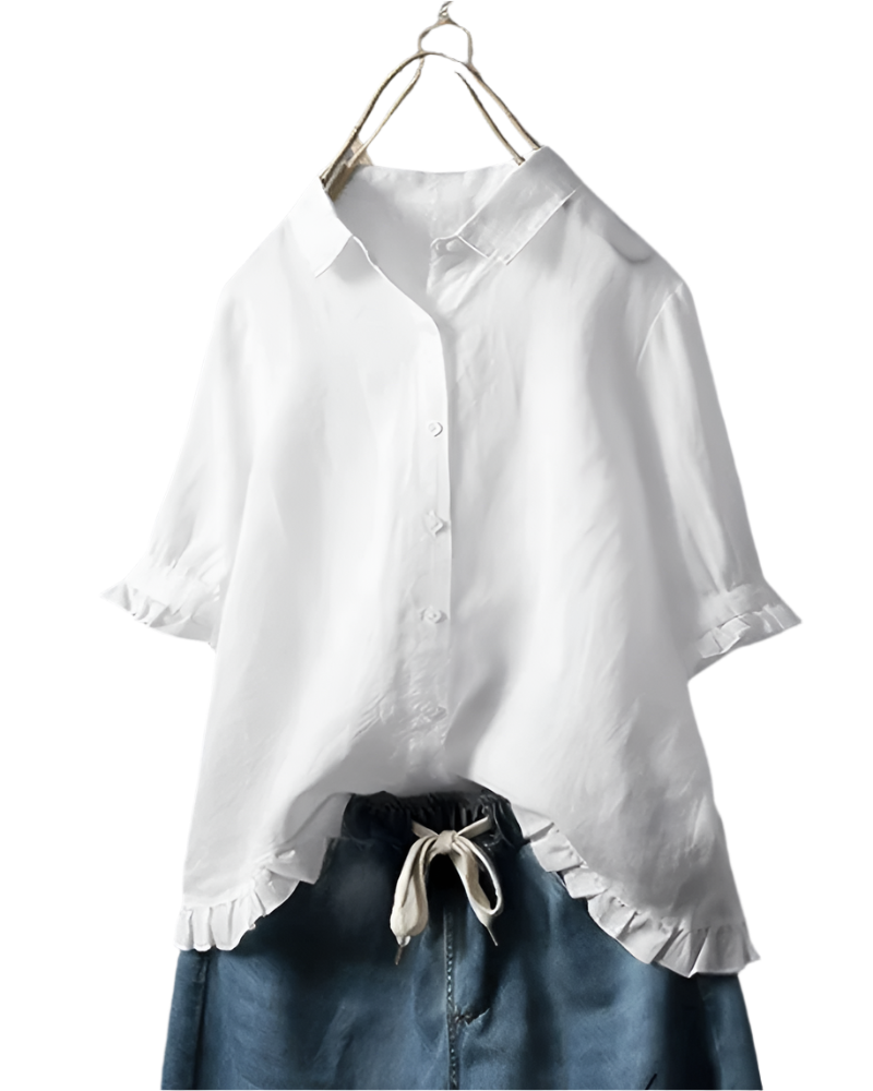 Isabella – Zachte Drape Luxe Damesblouse