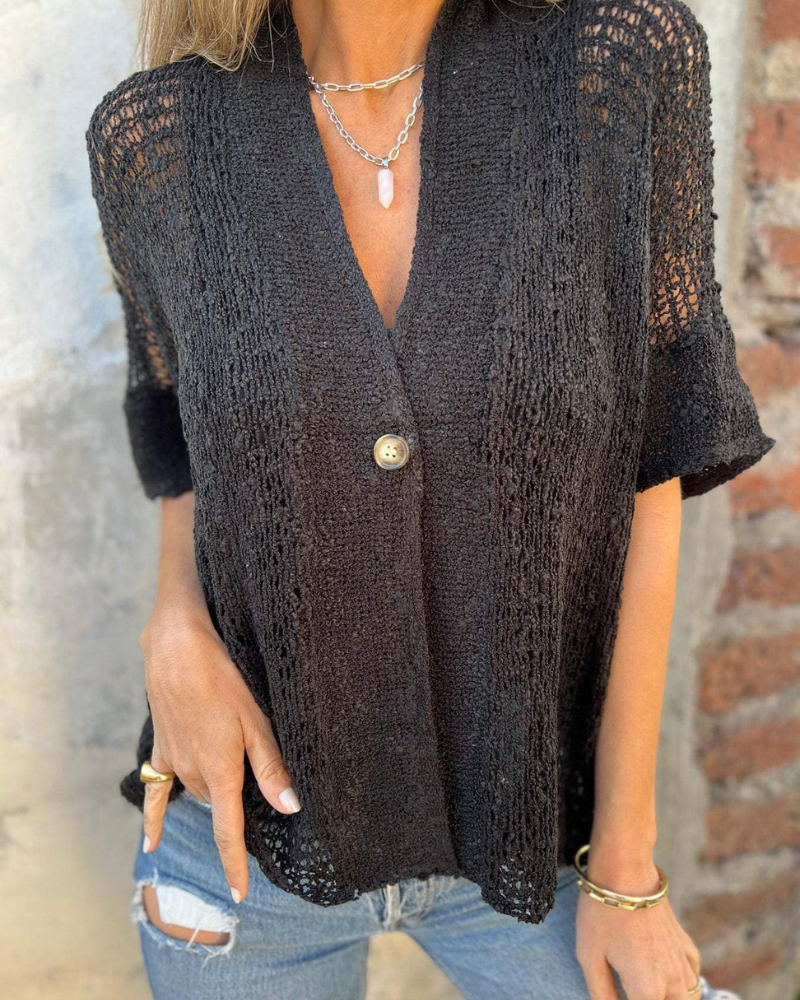 Hannah – Elegante Dames Top van Zachte Gebreide Stof