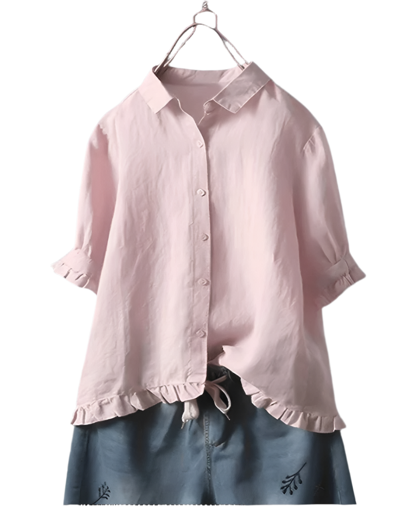 Isabella – Zachte Drape Luxe Damesblouse