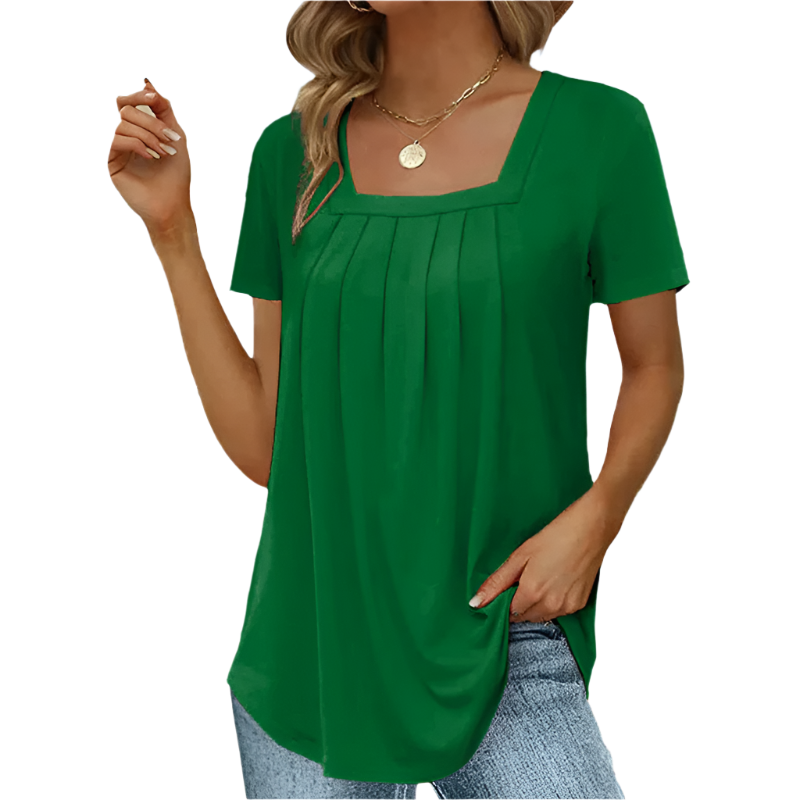 Giulia – Elegante Geplooide Damesblouse