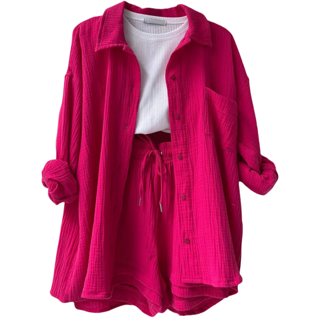 Denise – Luchtige Dames Katoenen Lounge Set