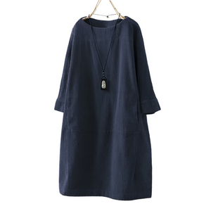 Mirella – Zachte Corduroy Retro Jurk voor Vrouwen