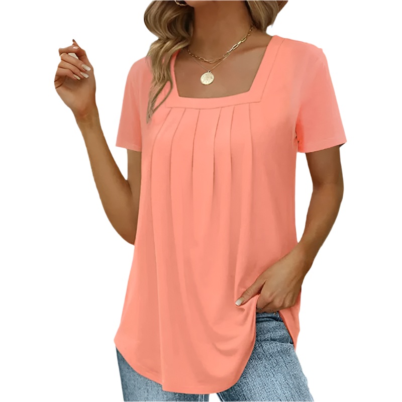 Giulia – Elegante Geplooide Damesblouse