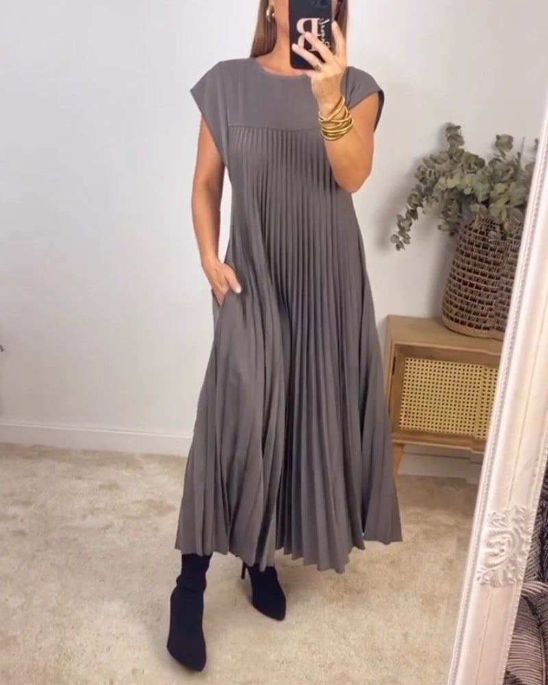 Chiara – Tijdloos Comfort Dames Midi Jurk