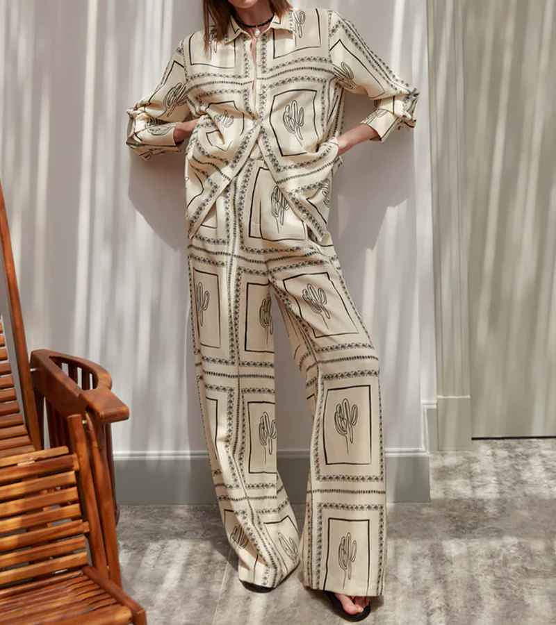 Elena – Luchtig Dames Zomerset in Beige