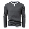 Lorenzo – Klassiek Heren Jersey Overhemd met Lange Mouwen