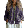 Katarina – Retro Blouse met Bladprint voor Dames