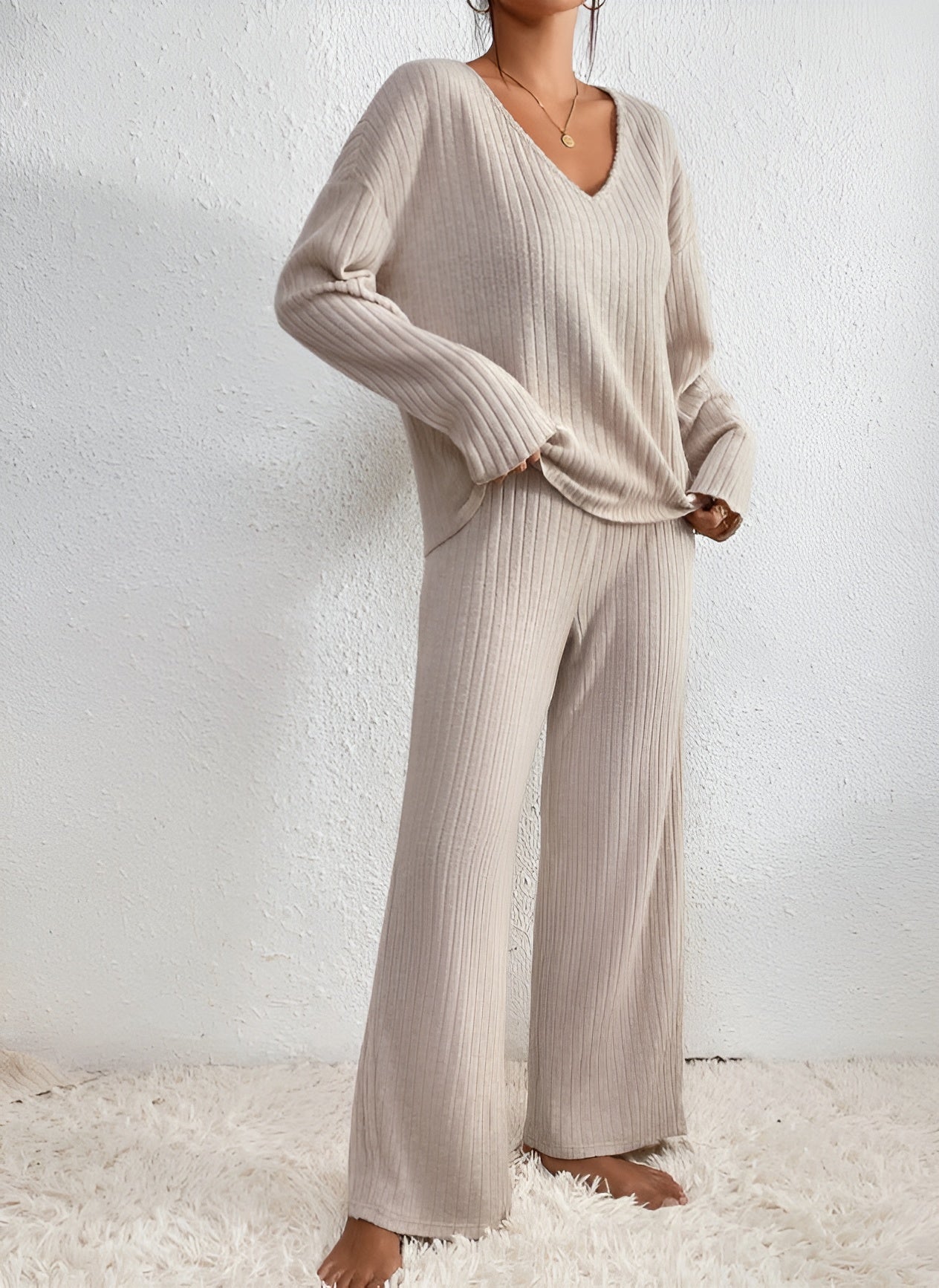 Elena – Comfortabele Gebreide Dames Loungewear Set