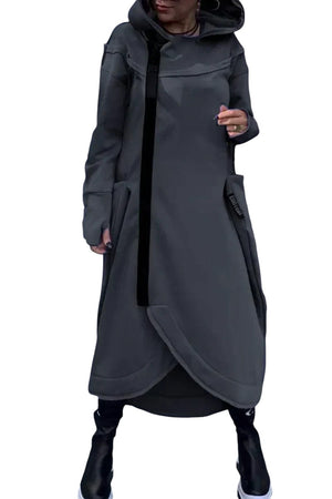 Gianna – Dames Longline Zip-Up Hoodie in Lichte Stof