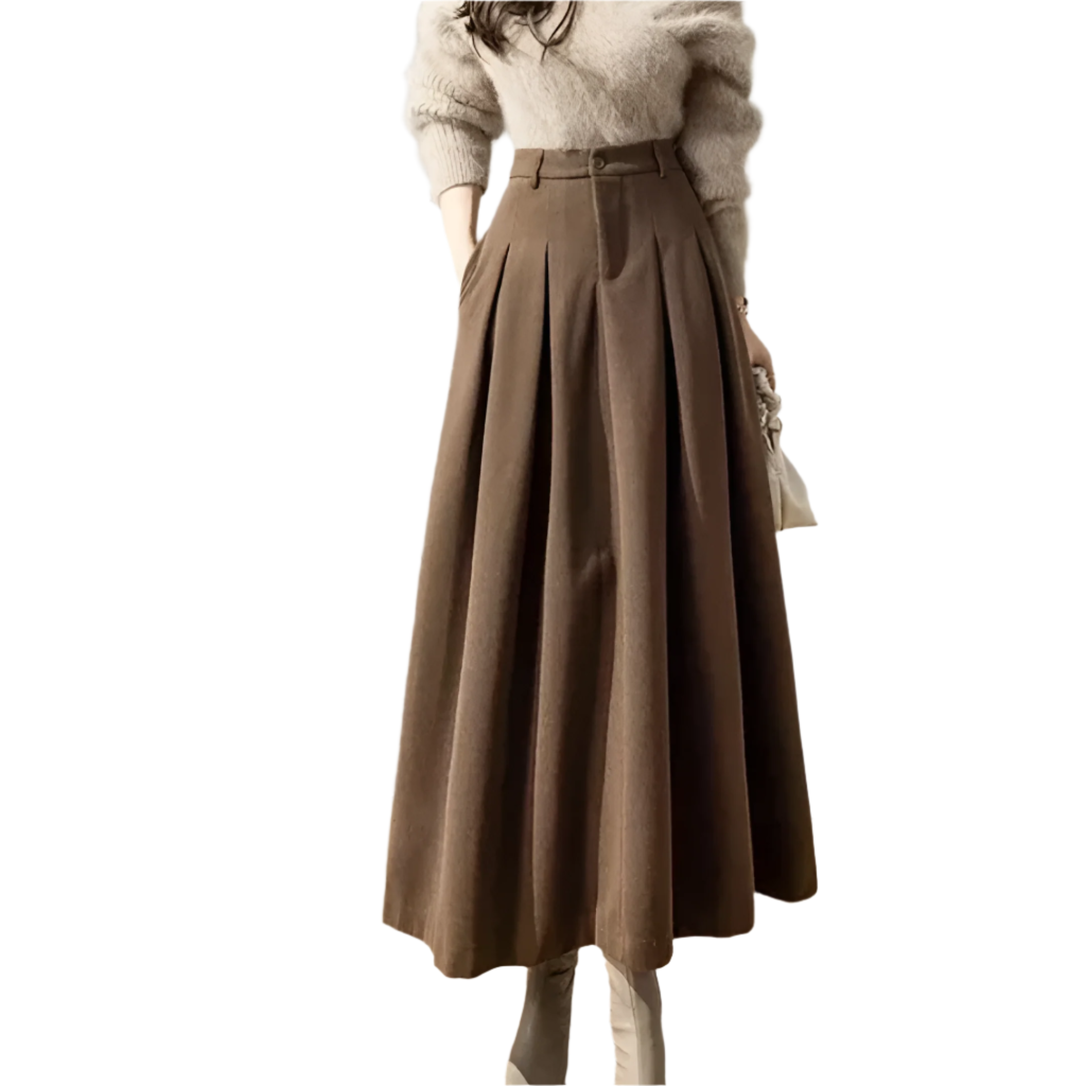 Erica – Elegante geplooide dames A-lijn rok