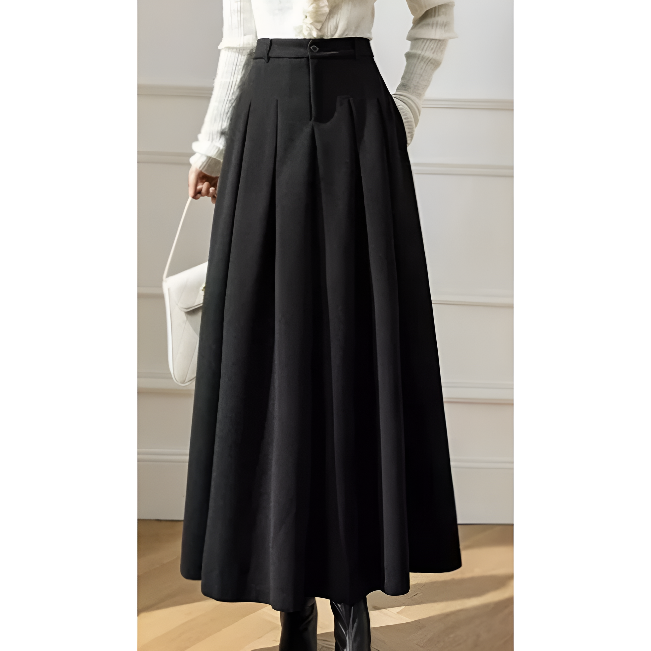 Erica – Elegante geplooide dames A-lijn rok
